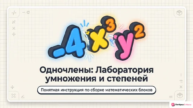 Обложка презентации к уроку «Одночлены»