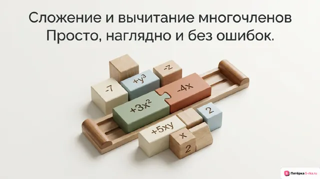 Обложка презентации к уроку «Сложение и вычитание многочленов»