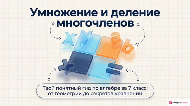 Обложка презентации к уроку «Умножение и деление многочленов»