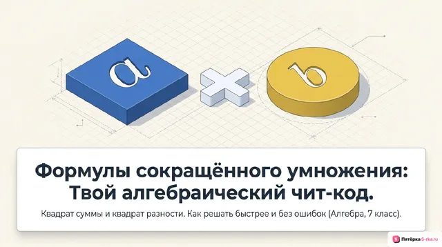 Обложка презентации к уроку «Квадрат суммы и квадрат разности двух выражений»