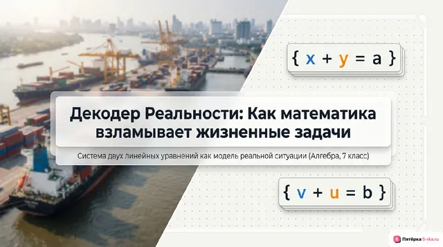Обложка презентации к уроку «Система двух линейных уравнений с двумя переменными как модель реальной ситуации»