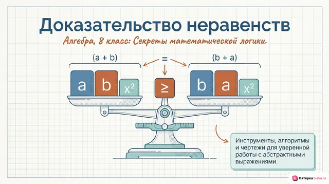 Обложка презентации к уроку «Доказательство неравенств»