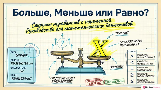 Обложка презентации к уроку «Неравенство с переменной»