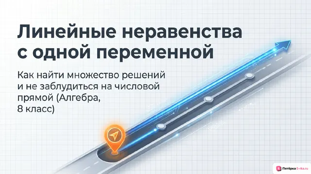 Обложка презентации к уроку «Линейное неравенство с одной переменной и множество его решений»