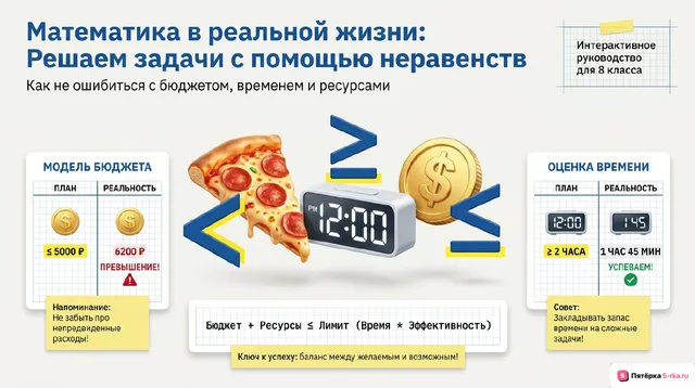 Обложка презентации к уроку «Решение текстовых задач с помощью линейных неравенств с одной переменной»