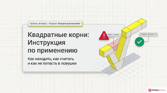Обложка презентации к уроку «Квадратные корни»
