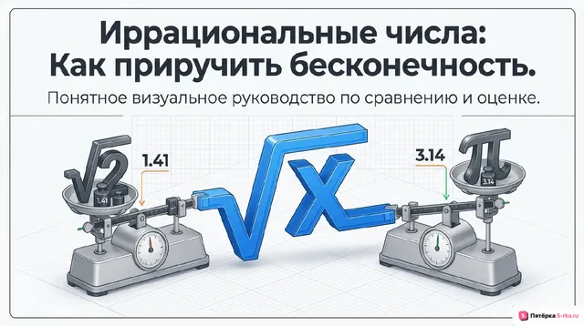 Обложка презентации к уроку «Сравнение иррациональных чисел»