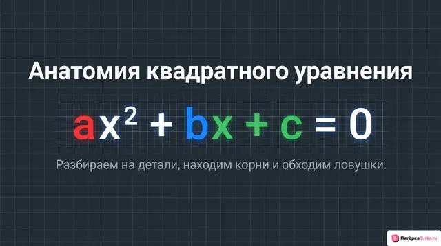 Обложка презентации к уроку «Квадратное уравнение»