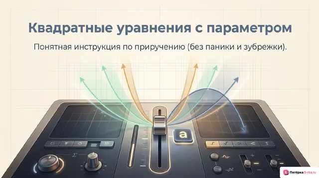 Обложка презентации к уроку «Квадратное уравнение с параметром»