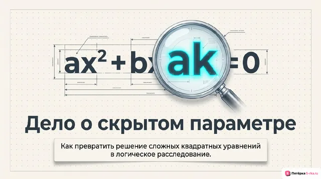 Обложка презентации к уроку «Решение квадратных уравнений с параметрами»