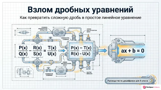 Обложка презентации к уроку «Решение дробно-рациональных уравнений, сводящихся к линейным уравнениям»