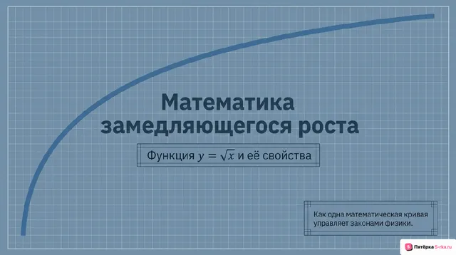Обложка презентации к уроку «Функция y =vх и её свойства»