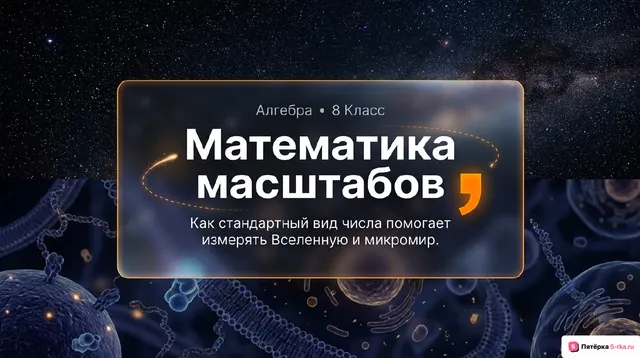 Обложка презентации к уроку «Стандартный вид числа»
