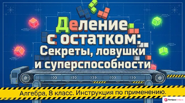 Обложка презентации к уроку «Деление с остатком»