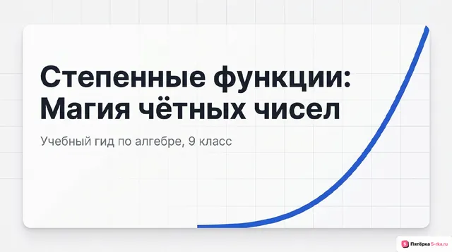 Обложка презентации к уроку «Степенные функции с натуральными показателями, их графики и свойства»