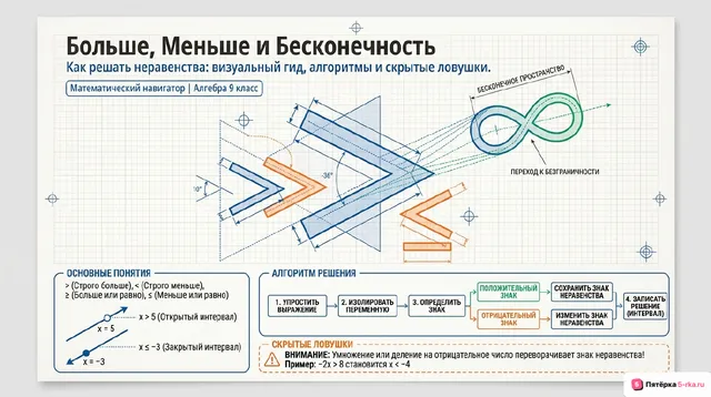 Обложка презентации к уроку «Понятие о решении неравенства с одной переменной»