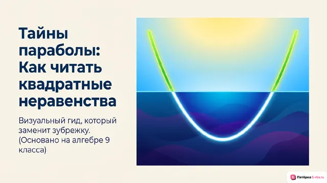 Обложка презентации к уроку «Квадратные неравенства с одной переменной»