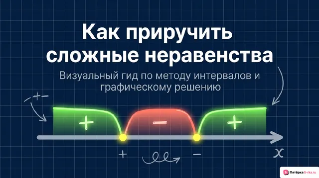 Обложка презентации к уроку «Решение неравенств графическим методом и методом интервалов»