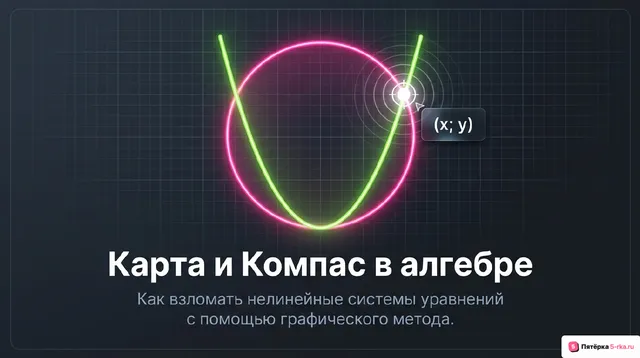Обложка презентации к уроку «Графический метод решения системы нелинейных уравнений с двумя переменными»