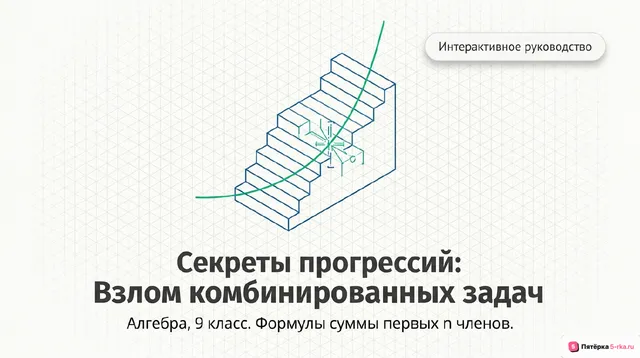 Обложка презентации к уроку «Формулы суммы первых n членов арифметической и геометрической прогрессий»