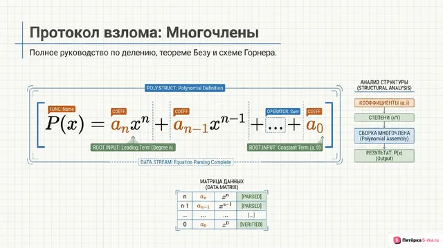 Обложка презентации к уроку «Многочлены от одной переменной»