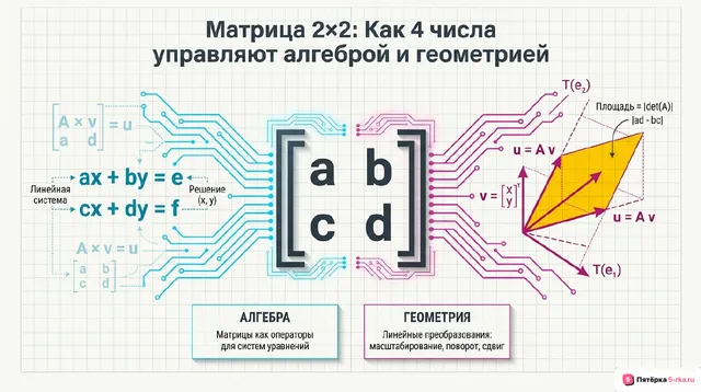 Обложка презентации к уроку «Матрица системы линейных уравнений»