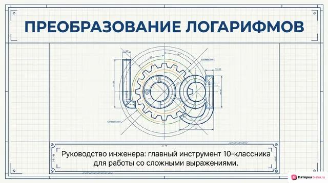 Обложка презентации к уроку «Преобразование выражений, содержащих логарифмы»