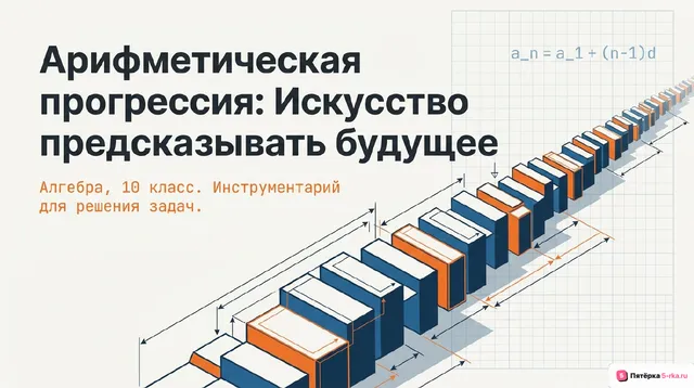 Обложка презентации к уроку «Арифметическая прогрессия»