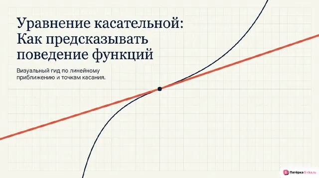 Обложка презентации к уроку «Уравнение касательной к графику функции»
