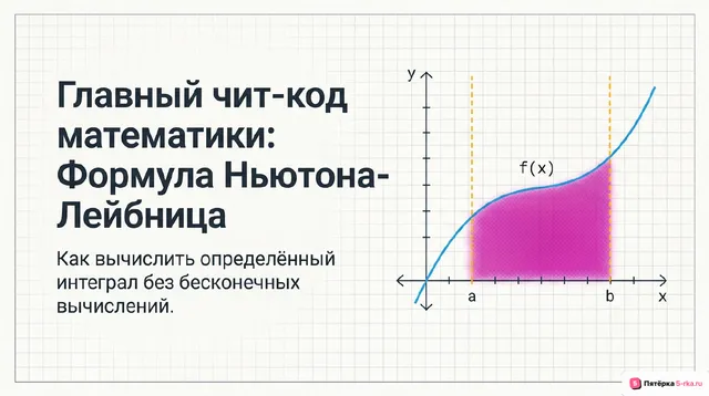 Обложка презентации к уроку «Вычисление определённого интеграла по формуле Ньютона-Лейбница»