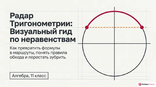 Обложка презентации к уроку «Решение тригонометрических неравенств»