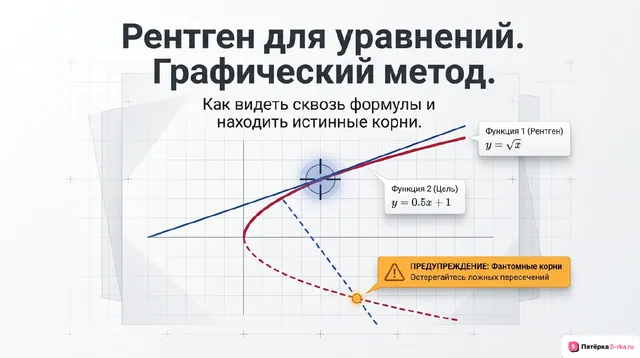 Обложка презентации к уроку «Графические методы решения иррациональных уравнений»