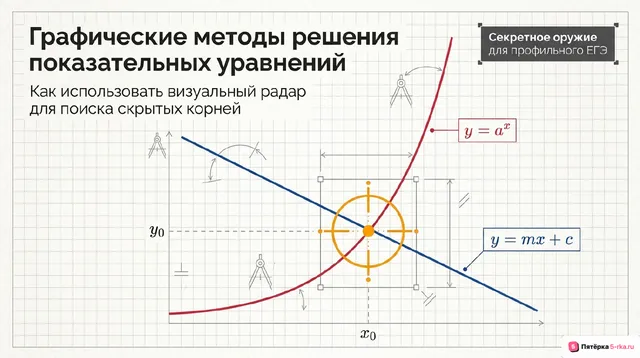Обложка презентации к уроку «Графические методы решения показательных уравнений»