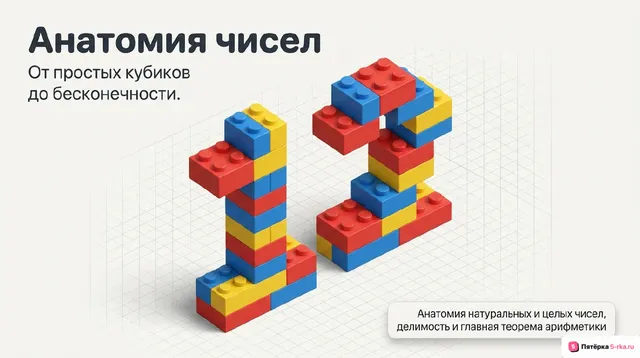 Обложка презентации к уроку «Натуральные и целые числа»