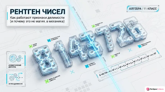 Обложка презентации к уроку «Применение признаков делимости целых чисел»