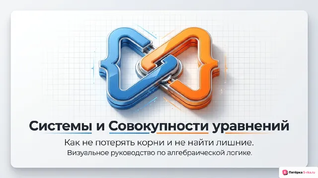 Обложка презентации к уроку «Система и совокупность уравнений»