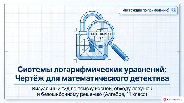 Обложка презентации к уроку «Основные методы решения систем и совокупностей логарифмических уравнений»