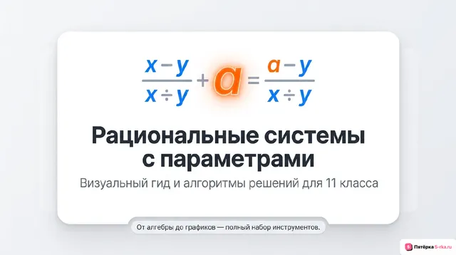 Обложка презентации к уроку «Рациональные системы с параметрами»