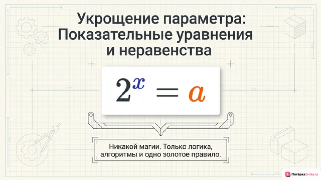 Обложка презентации к уроку «Показательные уравнения, неравенства с параметрами»