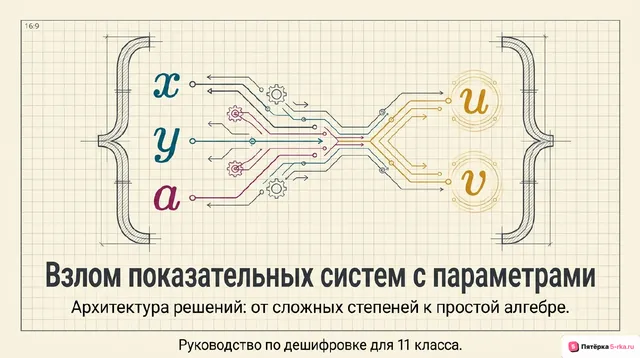 Обложка презентации к уроку «Показательные системы с параметрами»
