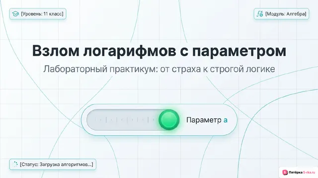 Обложка презентации к уроку «Логарифмические уравнения, неравенства с параметрами»