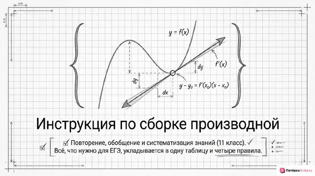 Обложка презентации к уроку «Повторение, обобщение, систематизация знаний: "Производная и её применение"»