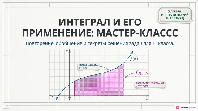 Обложка презентации к уроку «Повторение, обобщение, систематизация знаний: "Интеграл и его применение"»