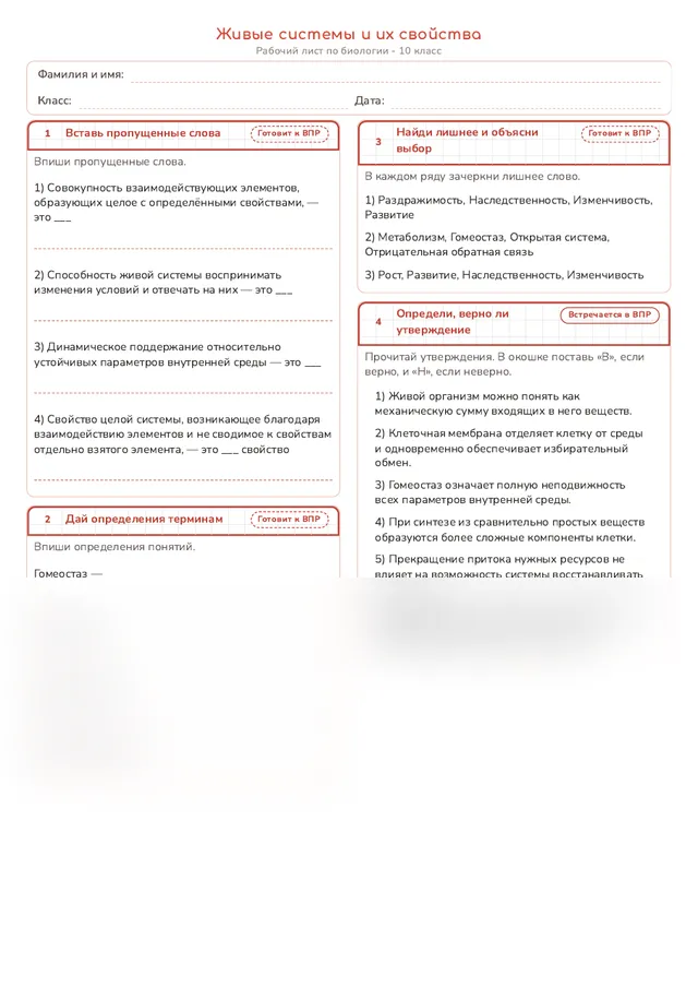 Начало рабочего листа