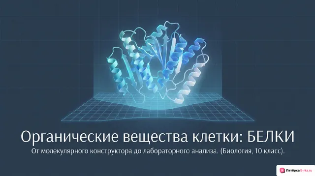 Обложка презентации к уроку «Органические вещества клетки — белки»