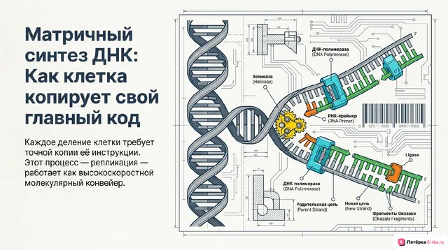 Обложка презентации к уроку «Матричный синтез ДНК»