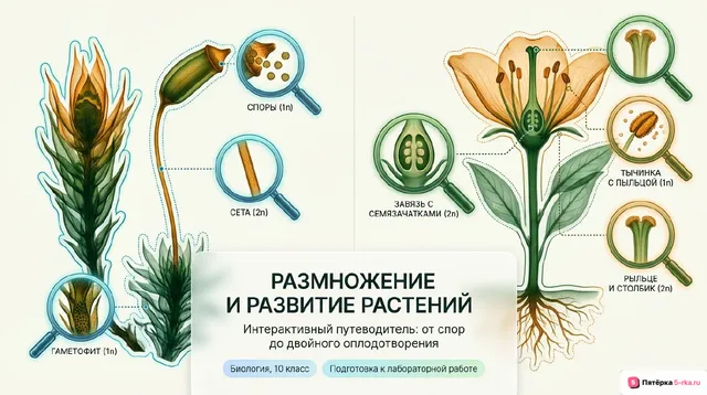 Обложка презентации к уроку «Размножение и развитие растений»