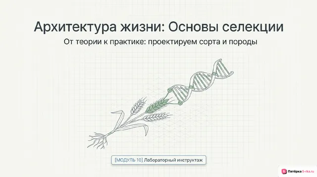 Обложка презентации к уроку «Основные понятия селекции»