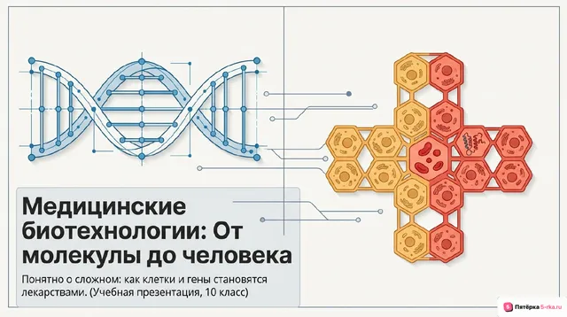 Обложка презентации к уроку «Медицинские биотехнологии»