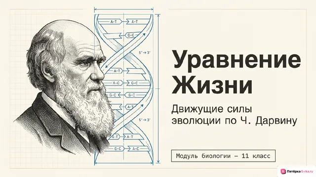 Обложка презентации к уроку «Движущие силы эволюции видов по Ч. Дарвину»